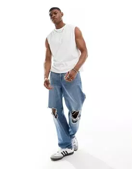 Белая майка свободного кроя Weekday