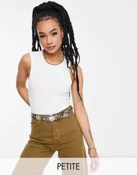 Белая майка Topshop Petite clean