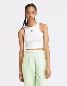 Белая майка в рубчик adidas Essentials adidas Originals