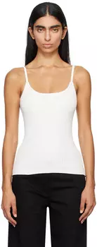 Белая майка в рубчик Courreges
