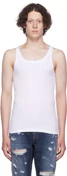 Белая майка в рубчик Dolce & Gabbana