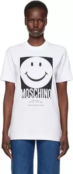 Белая майли футболка Moschino