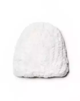 Белая меховая шапка из рекса Maximilian