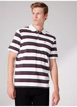 Белая меланжевая мужская футболка с воротником поло Beymen Business Priv