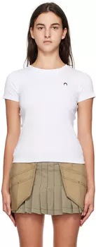 Белая мини-футболка Marine Serre