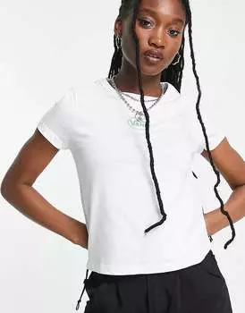 Белая мини-футболка Vans Oval