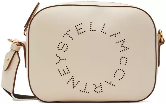 Белая мини-сумка через плечо с логотипом Stella McCartney