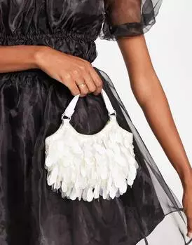 Белая мини-сумка для дисков ASOS DESIGN