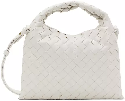 Белая мини-сумка Hop Bottega Veneta