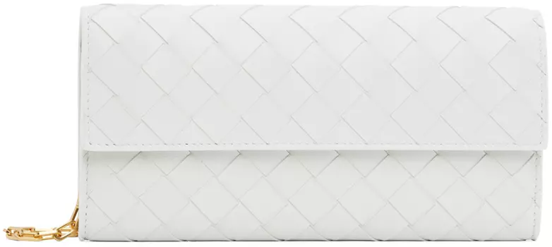 Белая мини-сумка на цепочке Bottega Veneta