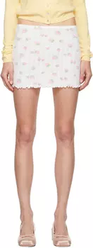 Белая мини-юбка Flight Sandy Liang