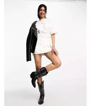 Белая мини-юбка с пайетками ASOS DESIGN