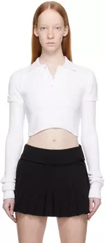 Белая многослойная футболка-поло Danielle Guizio