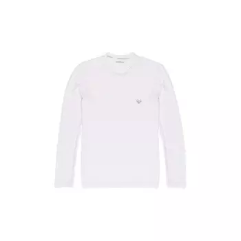 Белая модальная рубашка Emporio armani underwear