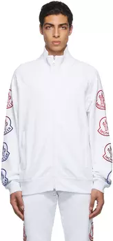 Белая молния с логотипом Moncler