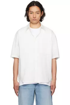 Белая мятая рубашка Solid Homme