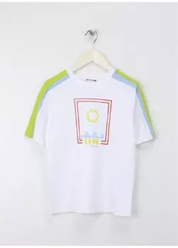 Белая мужская футболка 3I1XC10J0 Benetton, белый