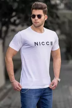 Белая мужская футболка 4963 MADMEXT