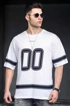 Белая мужская футболка 4974 MADMEXT