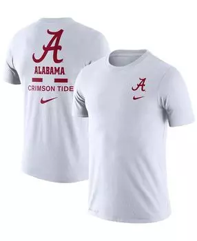 Белая мужская футболка alabama crimson tide dna logo performance Nike, белый