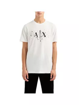 Белая мужская футболка Armani Exchange