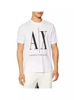 Белая мужская футболка Armani Exchange