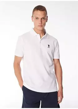 Белая мужская футболка классического кроя TEKS U.S. Polo Assn., белый
