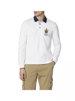 Белая мужская футболка-поло Aeronautica Militare