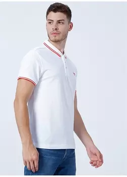 Белая мужская футболка-поло Levis