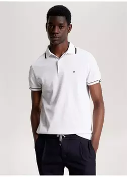 Белая мужская футболка-поло Tommy Hilfiger