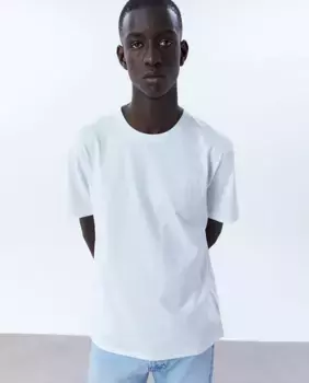 Белая мужская футболка с короткими рукавами Sfera, белый