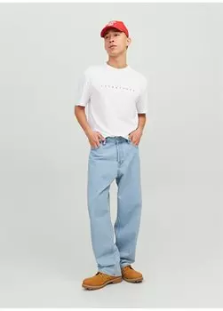 Белая мужская футболка с круглым воротником JJESTAR JJ TEE SS NOOS Jack & Jones, белый