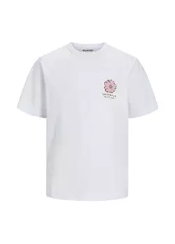 Белая мужская футболка с круглым воротником JOREASTER ACTIVITY TEE SS CREW NECK Jack & Jones, белый
