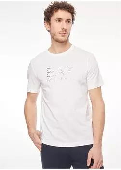 Белая мужская футболка с круглым вырезом 6RPT37PJ3BZ1100 EA7, белый