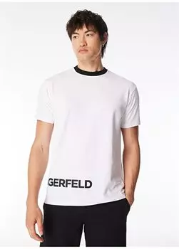 Белая мужская футболка с круглым вырезом 755225542221 Karl Lagerfeld, белый