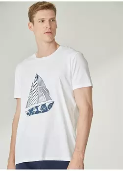 Белая мужская футболка с круглым вырезом Beymen Business