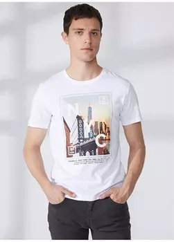 Белая мужская футболка с круглым вырезом FM23S37TGWHITE Fred Mello, белый