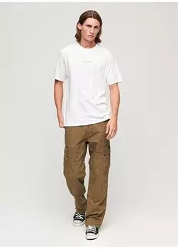 Белая мужская футболка с круглым вырезом и принтом M6010803AT7X_MICRO LOGO GRAPHIC LOO Superdry, белый