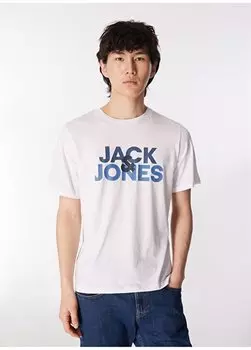 Белая мужская футболка с круглым вырезом JACULA SS TEE Jack & Jones, белый