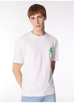 Белая мужская футболка с круглым вырезом JORARUBA CHEST EMB TEE SS CREW NECK Jack & Jones, белый