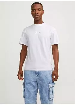 Белая мужская футболка с круглым вырезом JORARUBA LANDSCAPE TEE SS CREW NECK Jack & Jones, белый