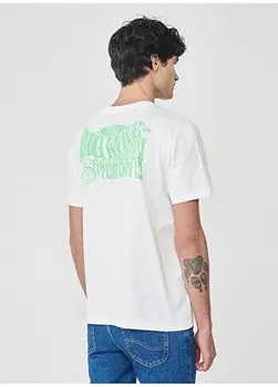 Белая мужская футболка с круглым вырезом L231288102_Футболка с круглым вырезом Lee, белый