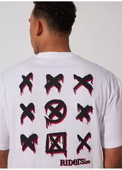 Белая мужская футболка с круглым вырезом L231715100 Футболка Riders By Lee, белый