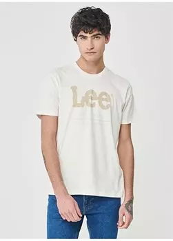 Белая мужская футболка с круглым вырезом LV11FQMK_Футболка с круглым вырезом Lee, белый