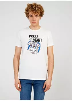 Белая мужская футболка с круглым вырезом с принтом TC7123 The Crow, белый