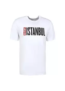 Белая мужская футболка с круглым вырезом с принтом A7747-0000 ISTANBUL CITY TEE LOCAL Levis, белый