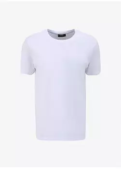 Белая мужская футболка с круглым вырезом с принтом PBF4SM-TST5006 People By Fabrika, белый