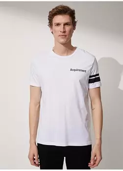 Белая мужская футболка с круглым вырезом с принтом People By Fabrika