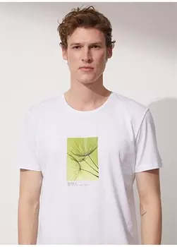 Белая мужская футболка с круглым вырезом с принтом People By Fabrika