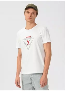 Белая мужская футболка с круглым вырезом с принтом People By Fabrika